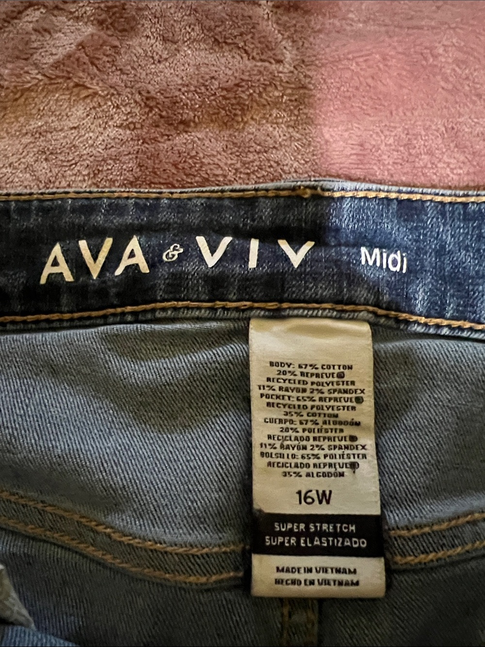 Ava & Viv Distressed Blue Denim Shorts - Picture 2 of 8